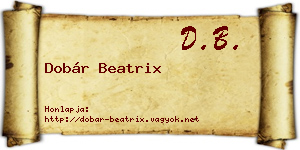 Dobár Beatrix névjegykártya