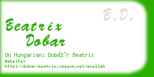 beatrix dobar business card